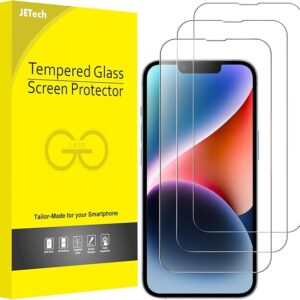 جيتك شاشة حماية بتغطية كاملة لموبايل ايفون 14 6.1 بوصة، طبقة من الزجاج المقوى بد
