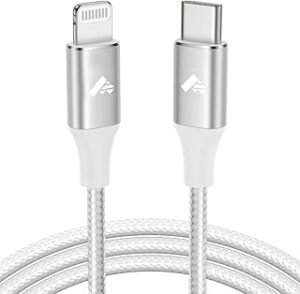 كيبل شحن USB نوع سي إلى لايتنينج بطول 2 م، كيبل شاحن ايفون معتمد من ام اف اي، كي