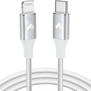 كيبل شحن USB نوع سي إلى لايتنينج بطول 2 م، كيبل شاحن ايفون معتمد من ام اف اي، كي