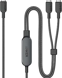 كابل USB من أنكر بطول 4 قدم نوع USB-C متوافق مع آيفون 15 وسامسونج S24 وماك بوك ا