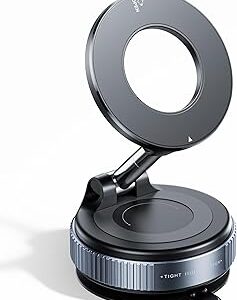 حامل موبايل مغناطيسي قوي للسيارة لماج سيف، حامل موبايل بقاعدة شفط فائقة 360 درجة