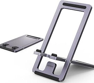 حامل جوال محمول من يوجرين، ايفون قابل للتعديل للمكتب، بزاوية رؤية للطي، خليط معد