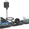 Wireless Charger 3 in 1,RTOPS Magnetic Travel Wireless Charging Station Multiple Devices,GaN 3 in 1 Charging Station,Compatible for