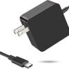 65W USB C Power Adapter, Fiattigear Type C Power PD Wall Fast Charger Compatible with Mac Book Pro, Dell Latitude, Lenovo, Huawei Matebook