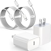 2Pack iPhone 17 16 15 Fast Charging Charger[Apple MFi Certified]6FT USB C-C Fast Charging Woven Cable with USB C Wall Block Apple Charger