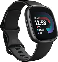 Fitbit Versa 4 Fitness Smartwatch with Daily Readiness, GPS, 24/7 Heart Rate, 40+ Exercise Modes, Sleep Tracking and more, Black/Graphite
