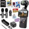 DJI Osmo Pocket 3 Vlogging Camera with 4K, 3-Axis Stabilization, Fast Focusing, Face/Object Tracking Bundle + Accessories Including 128GB