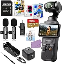 DJI Osmo Pocket 3 Vlogging Camera with 4K, 3-Axis Stabilization, Fast Focusing, Face/Object Tracking Bundle + Accessories Including 128GB