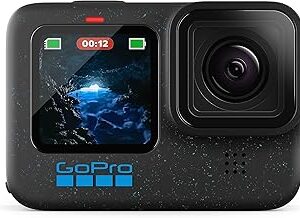 GoPro HERO12 Black - Waterproof Action Camera with 5.3K60 Ultra HD Video, 27MP Photos, HDR, 1/1.9" Image Sensor, Live Streaming, Webcam