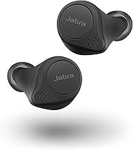 Jabra Elite 75t Black Voice Assistant Enabled True Wireless Earbuds with Charging Case (Renewed)