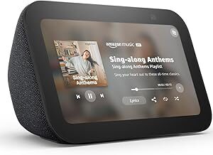 Like-New Amazon Echo Show 5 (newest model), Smart display, Designed for Alexa+, 2x the bass and clearer sound, Charcoal