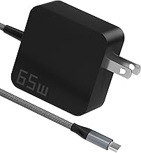 65W USB C Laptop Charger | Fast Charging USB-C Power Adapter Compatible with Lenovo, ASUS, Samsung Galaxy Type C Fast Charger with PD Technology | Ideal Computer Charger for Home, Office & Travel​