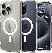 Spigen for iPhone 15 Pro Case, Ultra Hybrid MagFit [Anti-Yellowing] [Compatible with Magsafe] - Clear
