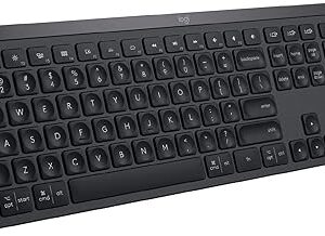 Logitech MX Keys Advanced Full-size Wireless Scissor Keyboard - Black (Renewed)