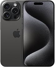Apple iPhone 15 Pro, 128GB, Black Titanium - Unlocked (Renewed)